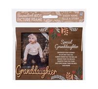 History & Heraldry Personalised Kids Wooden Picture Frame - Grandaughter in Brown History & Heraldry Brown