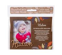 History & Heraldry Personalised Kids Wooden Picture Frame - Hudson in Brown History & Heraldry Brown