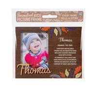History & Heraldry Personalised Kids Wooden Picture Frame - Thomas in Brown History & Heraldry Brown