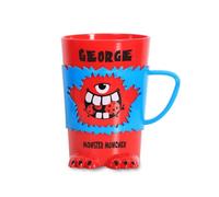 History & Heraldry Personalised Monster Mug - Pre Personalised with Popular Names Funny Monster Shaped - Unique Gift for Birthdays, Halloween, or Christmas (George)