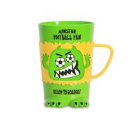 History & Heraldry Personalised Monster Mug - Pre Personalised with Popular Names Funny Monster Shaped - Unique Gift for Birthdays, Halloween, or Christmas (Monster Football Fan)