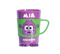 History & Heraldry Personalised Monster Mug - Pre Personalised with Popular Names Funny Monster Shaped - Unique Gift for Birthdays, Halloween, or Christmas (Mia)