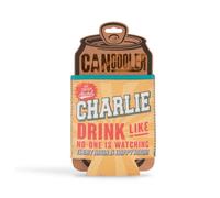 History & Heraldry Pre-Personalised Can Cooler Gift With Over 80 Popular Names And Themes - Charlie - Fits Cans And Bottles