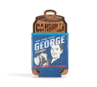 History & Heraldry Pre-Personalised Can Cooler Gift With Over 80 Popular Names And Themes - George - Fits Cans And Bottles