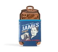 History & Heraldry Pre-Personalised Can Cooler Gift With Over 80 Popular Names And Themes - James - Fits Cans And Bottles
