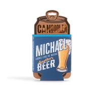 History & Heraldry Pre-Personalised Can Cooler Gift With Over 80 Popular Names And Themes - Michael - Fits Cans And Bottles