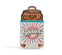 History & Heraldry Pre-Personalised Can Cooler Gift With Over 80 Popular Names And Themes - Robeart - Fits Cans And Bottles
