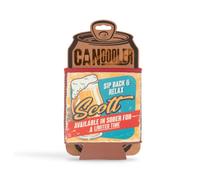 History & Heraldry Pre-Personalised Can Cooler Gift With Over 80 Popular Names And Themes - Scott - Fits Cans And Bottles