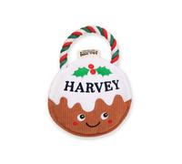 History & Heraldry Pre-Personalised Christmas Pudding Squeaky Dog Toy Gift - Over 80 Name And Breed Titles Available - Harvey
