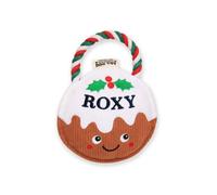 History & Heraldry Pre-Personalised Christmas Pudding Squeaky Dog Toy Gift - Over 80 Name And Breed Titles Available - Roxy