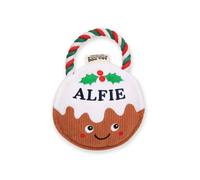 History & Heraldry Pre-Personalised Christmas Pudding Squeaky Dog Toy Gift - Over 80 Name And Breed Titles Available - Alfie