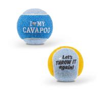 History & Heraldry Pre-Personalised Dog Balls Gift Pack 2Pcs Blue I Love My Cavapoo