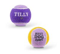 History & Heraldry Pre-Personalised Dog Balls Gift Pack 2Pcs Purple Tilly