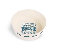 History & Heraldry Pre-Personalised Dog Bowl Featuring Popular Names, Breeds And Captions - Bonnie - Over 60 Titles Available - Recycled Material