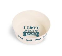 History & Heraldry Pre-Personalised Dog Bowl Featuring Popular Names, Breeds And Captions - I Love My Dog - Over 60 Titles Available - Recycled