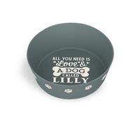 History & Heraldry Pre-Personalised Dog Bowl Featuring Popular Names, Breeds And Captions - Lilly - Over 60 Titles Available - Recycled Material
