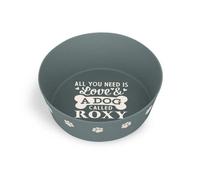 History & Heraldry Pre-Personalised Dog Bowl Featuring Popular Names, Breeds And Captions - Roxy - Over 60 Titles Available - Recycled Material