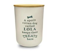 History & Heraldry Pre Personalised Dog Treat Jar Lola