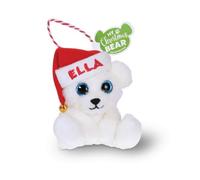 History & Heraldry Pre-Personalised My Christmas Bear Tree Decoration - Choose From Over 100 Popular Names And Titles - Ella