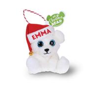 History & Heraldry Pre-Personalised My Christmas Bear Tree Decoration - Choose From Over 100 Popular Names And Titles - Emma