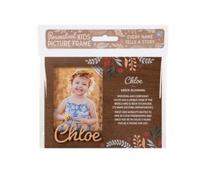 History & Heraldry Pre-Personalised Picture Frame With Child's Name And Meaning - Chloe - For 8.5 X 11Cm Photo - Over 90 Titles Available