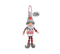 History & Heraldry Pre-Personalised Snowglobe Santa Elf Christmas Tree Decoration - Over 100 Different Names And Themes - Arthur