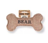 History & Heraldry Pre Personalised Squeaky Bone Dog Toy Bear