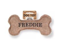History & Heraldry Pre Personalised Squeaky Bone Dog Toy Freddie