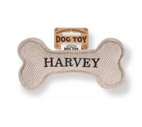 History & Heraldry Pre Personalised Squeaky Bone Dog Toy Harvey