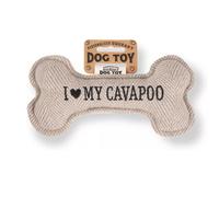 History & Heraldry Pre Personalised Squeaky Bone Dog Toy I Love My Cavapoo