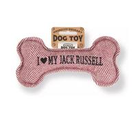 History & Heraldry Pre Personalised Squeaky Bone Dog Toy I Love My Jack Russell