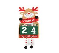 History & Heraldry Pre-personalised Wood Advent Block Calendar - Over 80 Titles - Thomas in Brown History & Heraldry Brown