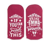 History & Heraldry Sole Mates Personalised Bamboo Socks. Popular Names & Fun Sentiment. Novelty Gift for Male & Female (Emma)