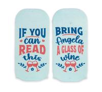 History & Heraldry Sole Mates Personalised Bamboo Socks. Popular Names & Fun Sentiment. Novelty Gift for Male & Female (Angela)