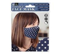 History & Heraldry Washable Reusable Face Mask - White Spot on Blue (M)