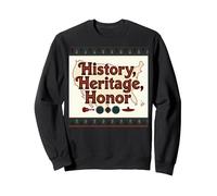 History, Heritage, Honor: American Pride Celebration Sweatshirt, Adult Unisex, Black, XL