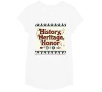 History, Heritage, Honor: American Pride Celebration T-Shirt, Girls, White, Medium