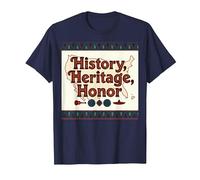History, Heritage, Honor: American Pride Celebration T-Shirt, Men, Navy, 3XL
