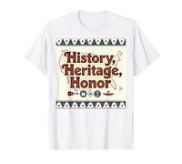 History, Heritage, Honor: American Pride Celebration T-Shirt, Men, White, 4XL
