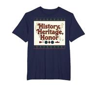 History, Heritage, Honor: American Pride Celebration T-Shirt, Men's Big and Tall, Navy, 4X Tall