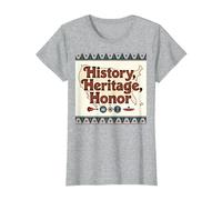 History, Heritage, Honor: American Pride Celebration T-Shirt, Women, Heather Grey, XS
