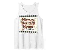 History, Heritage, Honor: American Pride Celebration Tank Top, Men, White, XL
