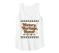 History, Heritage, Honor: American Pride Celebration Tank Top, Women, White, M