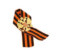 History Inspired Double Head Charm Pin Ribbon Design Badge Brooch Lapel Pin Collector Accessory Russian Charms Wear Accessories, フリーサイズ