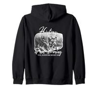 History Is Not Boring - A Fun Twist on the Past Zip Hoodie