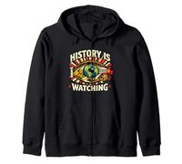 History Is Watching Eye of Time Protest Zip Hoodie