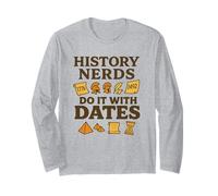 History Lovers Historical Dates I Love Puns Vintage Long Sleeve T-Shirt