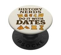 History Lovers Historical Dates I Love Puns Vintage PopSockets Adhesive PopGrip