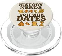 History Lovers Historical Dates I Love Puns Vintage PopSockets PopGrip for MagSafe