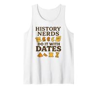 History Lovers Historical Dates I Love Puns Vintage Tank Top